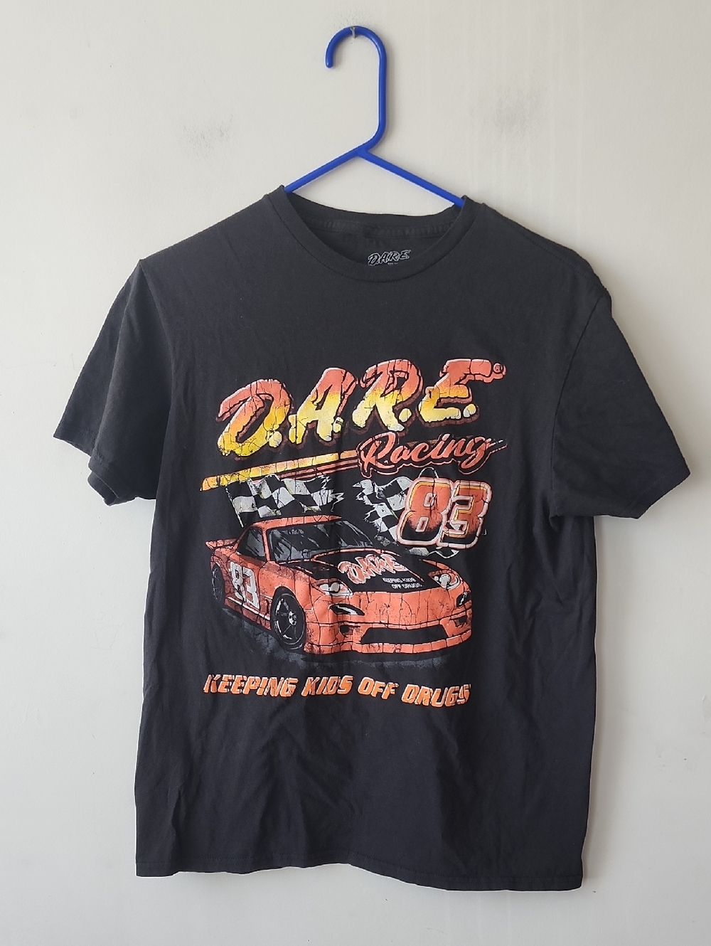 DARE Racing Graphic Tee - Black with Orange Print